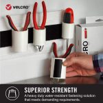 VELCRO Brand Heavy Duty Fasteners | 4x2 Inch Strips with Adhesive 8 Sets | Holds 10 lbs | Black Industrial Strength Stick On Tape | Indoor or Outdoor Use (VEL-30703-USA) - Image 2